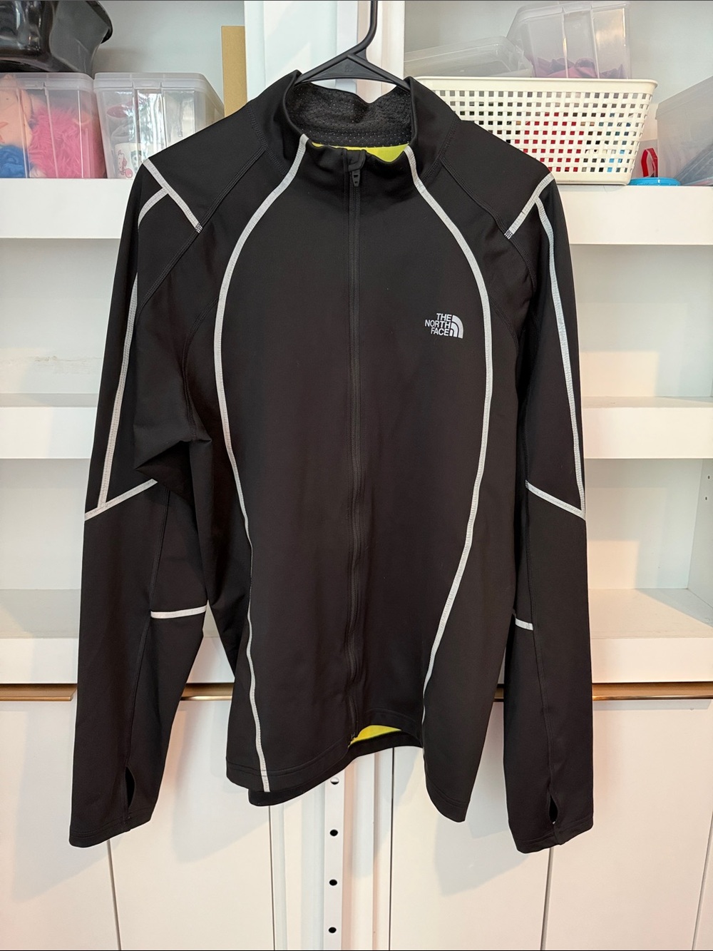 Men’s The North Face Flight Series Running Jacket Large Black Reflective Silver